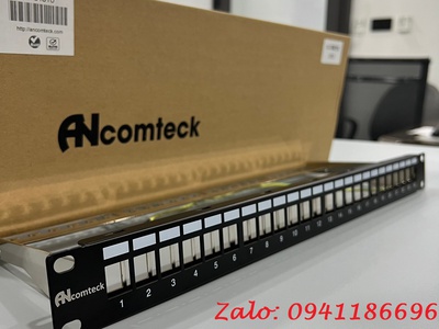 Thanh đấu nối mạng Patch Panel STP 48 cổng CAT6 mã ACT-48S2U, ACT-6U-88 Ancomteck 10