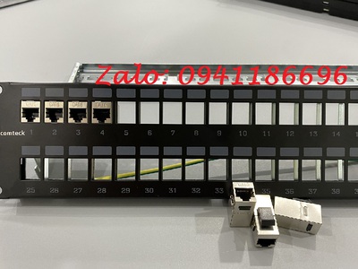 Thanh đấu nối mạng Patch Panel STP 48 cổng CAT6 mã ACT-48S2U, ACT-6U-88 Ancomteck 5