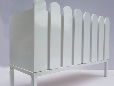 Trang trí ban công, sân vườn với chậu hàng rào gỗ nhựa composite trắng 1