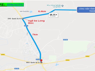 Đường đi nhanh nhất từ TP Hồ Chí Minh xuống Công Viên Vĩnh Hằng Long Thành 4