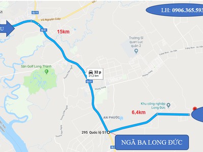 Đường đi nhanh nhất từ TP Hồ Chí Minh xuống Công Viên Vĩnh Hằng Long Thành 5