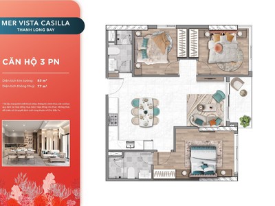 Bán căn hộ cao cấp mer vista casilla 5  giá 1.95 tỷ đồng/căn hộ và cam kết mua lại 8/ năm 3
