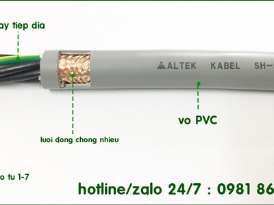 Cáp điện điều khiển, cáp tín hiệu 8x1.5mm2 hãng Altek Kabel 0