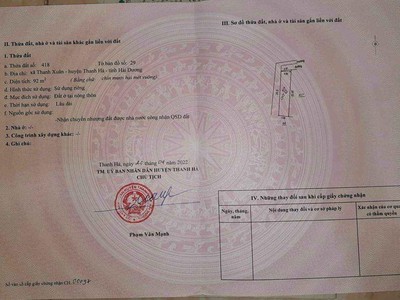 Giá tốt - chính chủ cần bán nhanh lô đất  vị trí đẹp tại thanh hà - hải dương 0