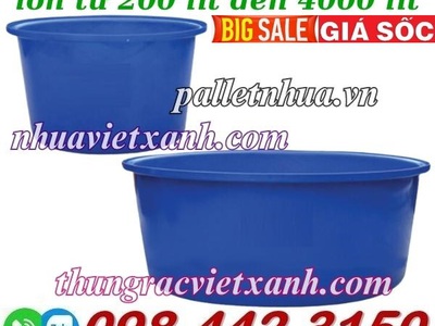Thùng nhựa tròn - tank nhựa tròn dung tích lớn từ 200 lít đến 4000 lít 0