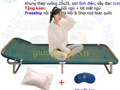 Giường gấp, giường xếp ngủ trưa văn phòng giá rẻ nhất HN- Quà tặng hấp dẫn, freeship 3