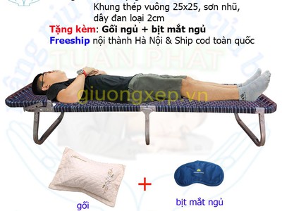 Giường gấp, giường xếp ngủ trưa văn phòng giá rẻ nhất HN- Quà tặng hấp dẫn, freeship 4