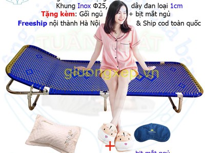 Giường gấp, giường xếp ngủ trưa văn phòng giá rẻ nhất HN- Quà tặng hấp dẫn, freeship 5