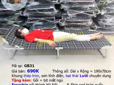 Giường gấp, giường xếp ngủ trưa văn phòng giá rẻ nhất HN- Quà tặng hấp dẫn, freeship 6