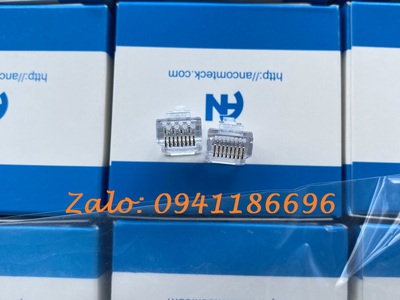 Hạt mạng Cat6 UTP ANCOMTECK AC-US6-P100, chân sole đồng rãnh to 2