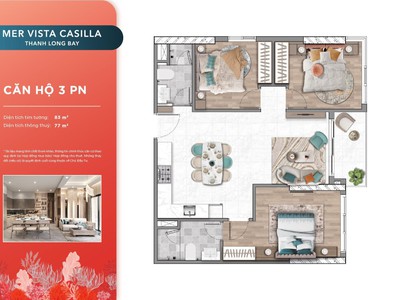 Bán căn hộ mer vista casilla 5  1,9 tỷ/căn 1pn và cam kết mua lại 8/ năm 3