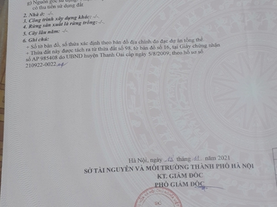 Bán đất thanh oai giá cam kết rẻ nhất khu vực. 0
