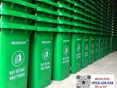 Cung cấp thùng rác nhựa HDPE 120l, 240l nhập khẩu giá rẻ 1