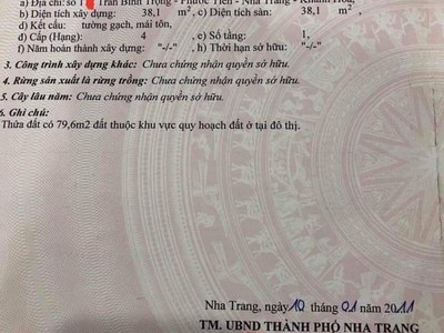 Chủ gửi bán căn nhà cấp 4 còn mới ngay khu bàn cờ tttp nha trang. 1