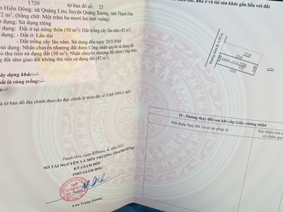 Chính chủ cần bán lô đất thổ cư tại quảng lưu, quảng xương, tp thanh hóa 4