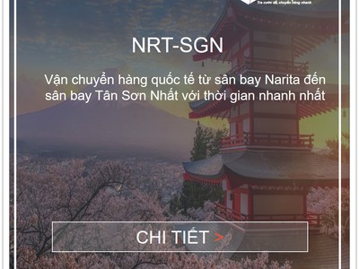 Giá cước vận tải hàng không từ Nhật về Việt Nam 0