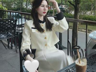 Set Bộ Dạ Phối Màu Nữ Tính 3