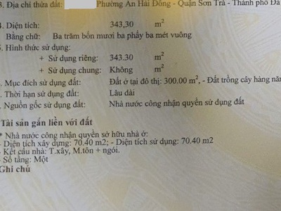 Bán nhà đường phạm cự lượng - an hải đông - sơn trà - đà nẵng 2