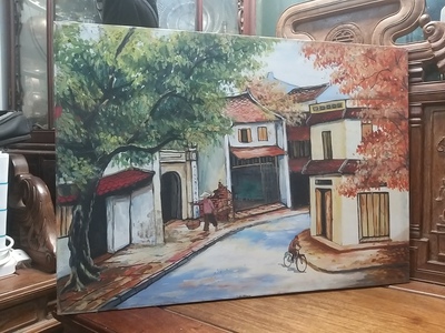 Bán tranh sơn dầu cảnh phố cổ ! 3