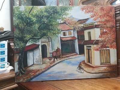Bán tranh sơn dầu cảnh phố cổ ! 2