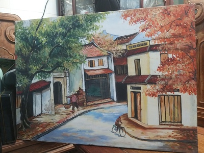 Bán tranh sơn dầu cảnh phố cổ ! 1