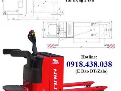 Xe nâng pallet điện, xe nâng điện thấp chính hãng giá rẻ 1