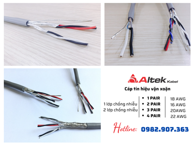 Đơn vị chuyên phân phối cáp tín hiệu vặn xoắn Altek Kabel giá sỉ 0