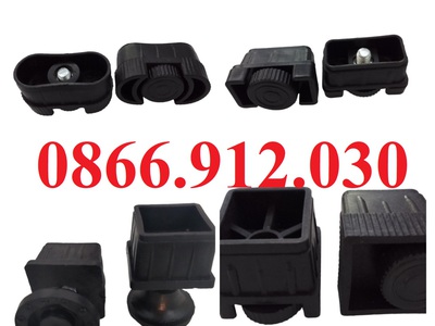 Chân tăng chỉnh đế nhựa đen bulong M6, M8, M10, M12 0