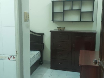 Cho thuê NNC HBG Âu Dương Lân p2Q8.DT:4x14 trệt 1 lầu st.Full Nt.Giá:12tr 8