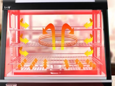 Tự hào giới thiệu tủ trưng bày giữ nóng gà rán kính vuông của chúng tôi 3