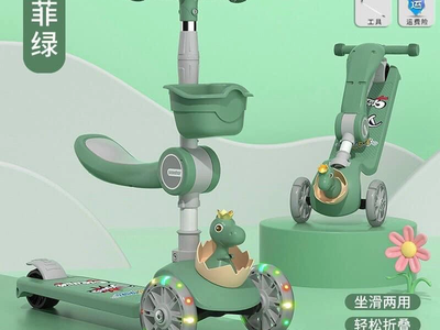 Xe Trượt Scooter Cao Cấp Xe Chòi Chân Cho Bé 3 in 1 Khủng Long 6