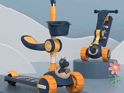 Xe Trượt Scooter Cao Cấp Xe Chòi Chân Cho Bé 3 in 1 Khủng Long 1