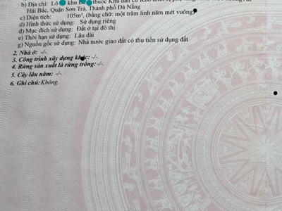 Cần bán 1 cặp đất đường an đồn 6, sơn trà, đà nẵng 1