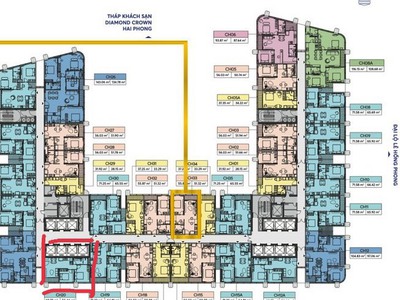 Bán cắt lỗ 400 tr  căn hộ 2 ngủ diên tích 60m  tòa nhà doji lê hồng phong 2