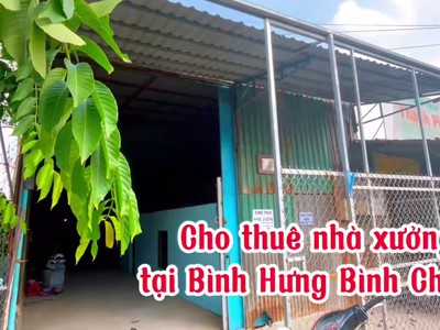 Chính chủ cần cho thuê nhà xưởng tại đường ấp 3b, a35/29 c1 tổ 152 , xã bình hưng, bình chánh, hồ 0