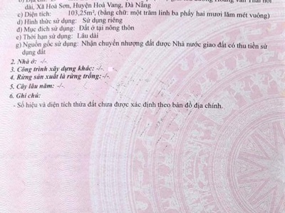 Bán đất đường đại la 1, hòa vang, đà nẵng 0