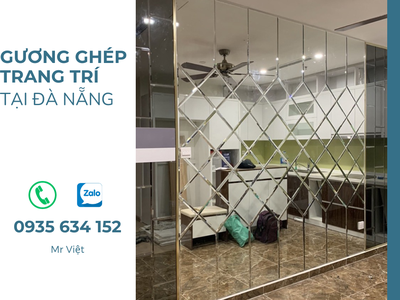 Gương ghép quả trám trang trí phòng giá rẻ tại Đà Nẵng 0