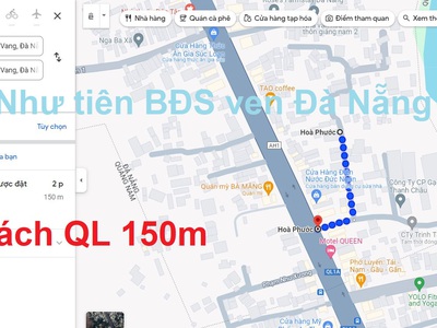 Bán đất giá rẻ Hòa Phước, Hòa Vang, Đà Nẵng 120m2 nở hậu cách Quốc Lộ 150m chỉ 1 tỷ thương lượng 1