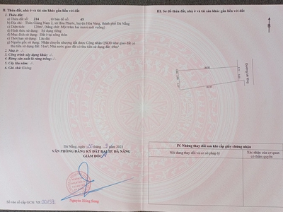 Bán đất giá rẻ Hòa Phước, Hòa Vang, Đà Nẵng 120m2 nở hậu cách Quốc Lộ 150m chỉ 1 tỷ thương lượng 4