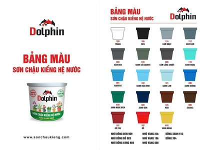 Sơn chậu kiểng hệ nước Dolphin 1