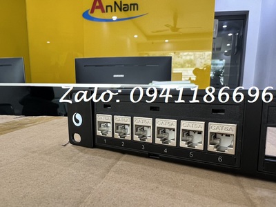 Thanh Đấu nối mạng dạng rỗng chống nhiễu Cat6A chuẩn 24, 48 cồng 9