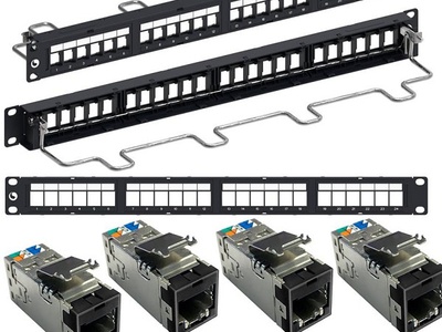 Thanh Đấu nối mạng dạng rỗng chống nhiễu Cat6A chuẩn 24, 48 cồng 3