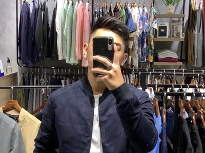Áo khoác da lộn mùa đông khoác nam bomber gió lót vải hai lớp dày dặn 130k 1