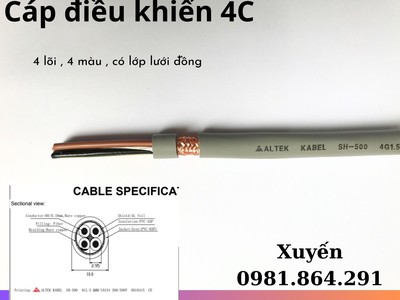Phân phối dây cáp điện 4x1.0mm2 hãng Altek Kabel 3