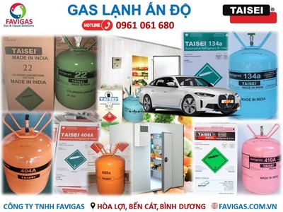 Gas lạnh Ấn Độ R134a, R410A, R32, R404A, R407C, R600a, R123, R290, R23 0