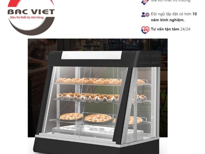 Tủ trưng bày kính phẳng giữ nóng Gà rán, Khoai Tây Chiên 5