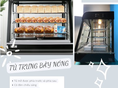 Tủ trưng bày kính phẳng giữ nóng Gà rán, Khoai Tây Chiên 7