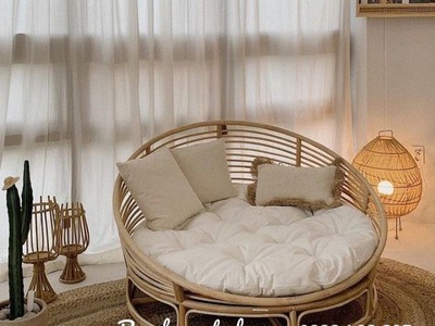 Ghế tròn mây thư giãn 5