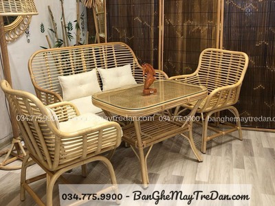 Nội thất bàn ghế mây tre 1