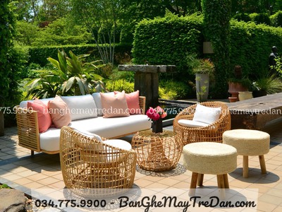 Nội thất bàn ghế mây tre 2